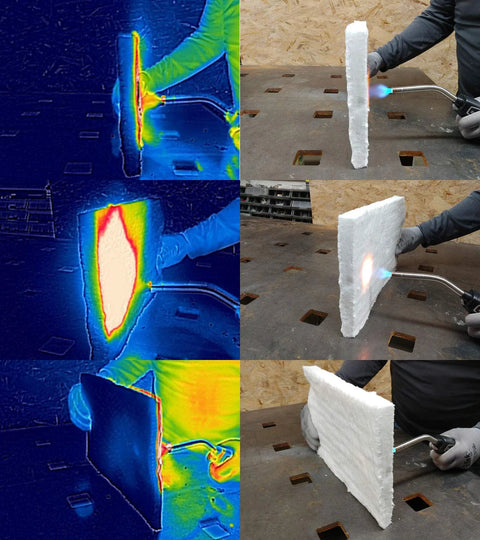 Ceramic fiber insulation blanket, 1 in thick x 16 in x 48 in, white fireproof insulation for high-temp use, Amazon 3026E.