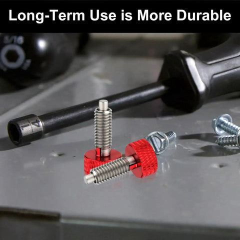 Handle Release Pins Kit With 2 Stainless Steel M6 Quick Release Pins and Drill Bit for Toolbox Removal Red Heavy Duty