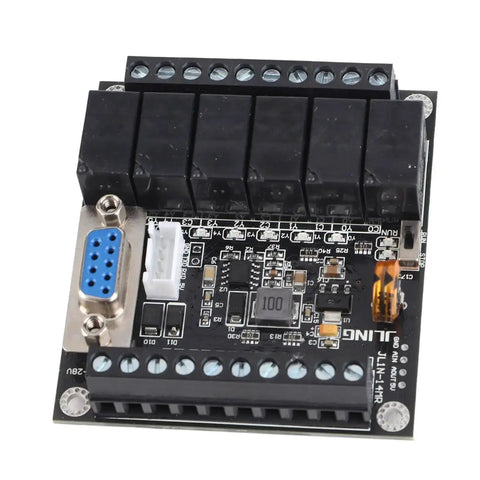 Top view of DC24V PLC Controller Kit with Relay Output for Industrial Automation FX1N 14MR Module"}
