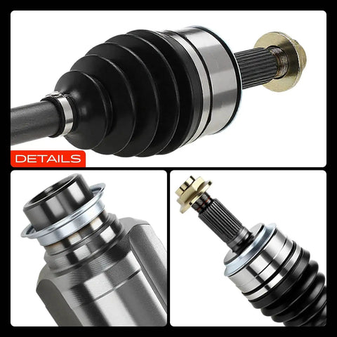 Close-up of Honda Accord And CR V Front Right CV Axle Shaft Assembly for 2015 2016 2017 2.4L Automatic CVT Models Passenger Side
