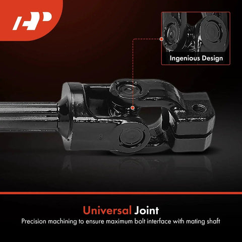 Close-up of Lower Steering Shaft with U Joint for Ford F150 2009 2010 and Expedition, showing precision machining of universal joint design.
