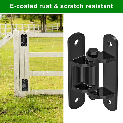 Heavy Duty Gate Hinges Set For Large Fences And Driveway Gates 6.7 Inch 1100 Lb Capacity Per Pair Four Pack Of Steel Hinges