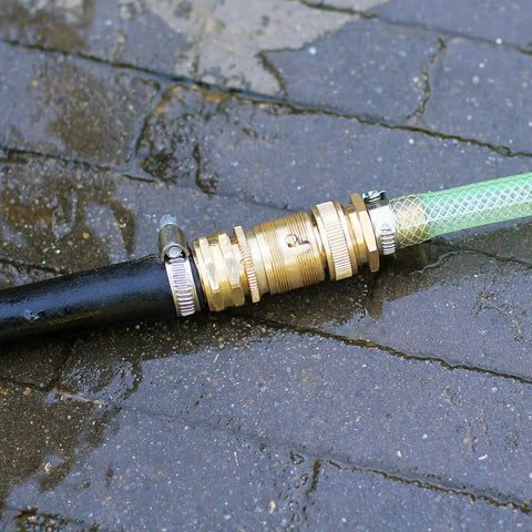 YELUN brass garden hose quick-connect adapters, 3/4 inch GHT external thread, two sets shown