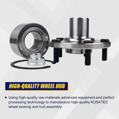Front Wheel Bearing And Hub Assembly 518509 Compatible With ES300 RX300 Camry Avalon Sienna Solara And Toyota Models Front 5 Lug Bolts No ABS Replaces Front Wheel Hub Unit Fits Your Ride 1992-2004