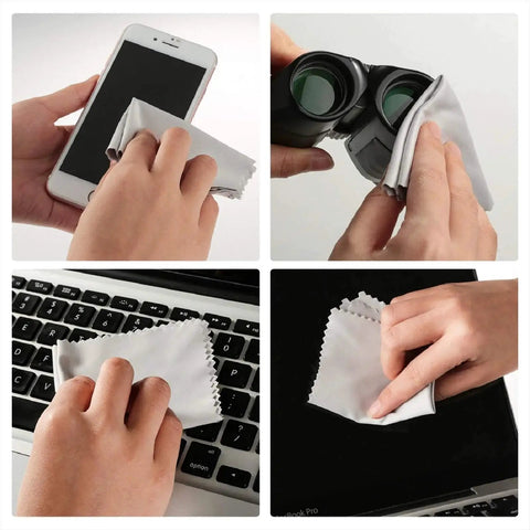 18 Pack Premium Microfiber Cloths For Glasses, Screens, Cameras And Phones cleaning various screens and lenses