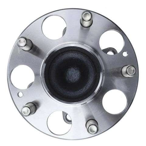 Front view of Pair Rear Wheel Bearing And Hub Assembly For 2012 Honda Civic LX DX US Built Models VIN Starts With 1 Five Lug ABS Encoder 4 Bolt Flange Front Wheel Drive Replacement Kit DIY Friendly