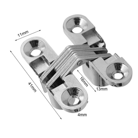 Hidden Door Hinges 180 Degree Zinc Alloy For Cabinet And Secret Doors No Fuss Easy Install XS Size 1 Piece