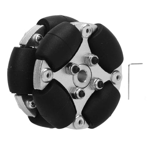 38mm Aluminum Omni Wheel With 8 PU Coated Rollers Omnidirectional Robot Wheel Replacement With Metal Hubs For Smooth 360 Degree Mobility
