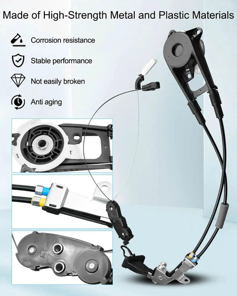 Left Side Power Sliding Door Cable Kit For Sienna 2011-2020 Driver Side Replacement 85016-08011 And 85016-08010 shown with metal bracket