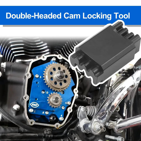 Dual Head Cam Locking Tool For Twin Cam 1999 To 2017 And Dyna 1999 To 2006 Milwaukee Eight M8 2017 To 2024 Engines in use