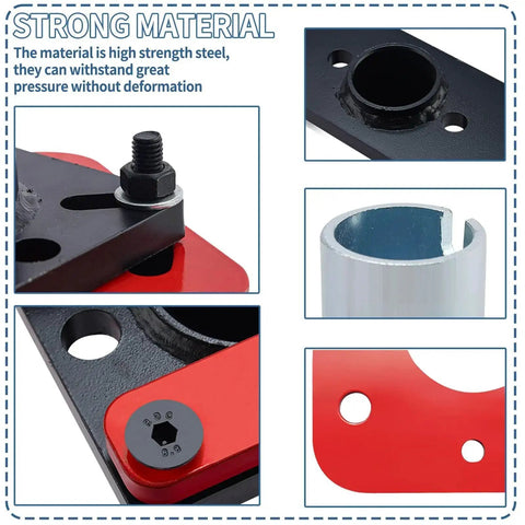 Close-up of a Rear Axle Bearing Puller And Installer Kit With ABS Tone Ring Tool showing steel construction and components.
