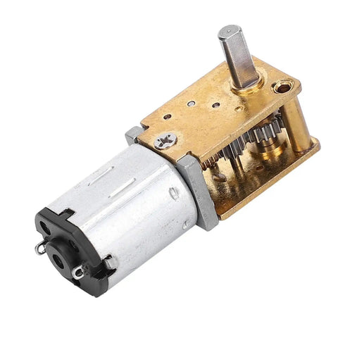 Compact Mini Reducer Motor With Metal Gear And Micro Worm Gear Reducer High Precision DC Gear Motor for robotics devices close-up