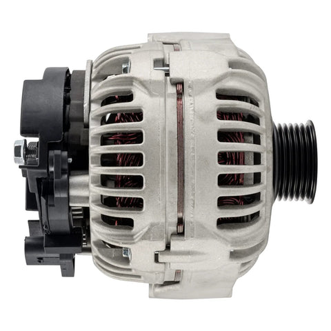 Side view of Alternator For 2001 to 2005 Mercedes C240 C320 CLK320 E320 SLK320 Crossfire ML350 2003 to 2005 120 Amp Bosch Unit