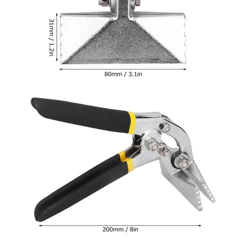 Go To Sheet Metal Hand Seamer Pliers with Curved Handle for Bending and Flattening Seams Crimping Forceps 200mm length