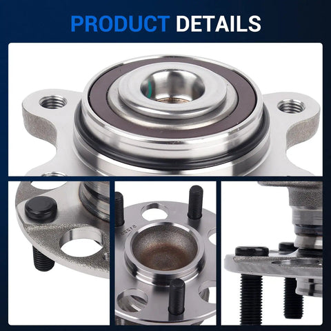 Rear Wheel Bearing Hub Assembly 512257 for Honda Civic 2006 through 2011 LX DX GX 5 lug with ABS encoder close-up details