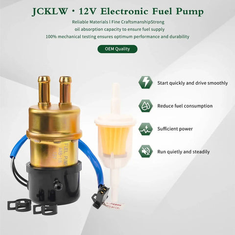 12V Electric Fuel Pump For Yamaha V Star 650 XVS650 XV1000 XVS1100 Virago XV535 1000 with filter, blue wire, easy install