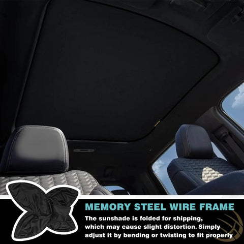 Foldable Sunshade Roof For Chevy Silverado EV RST And GMC Sierra EV Denali installed interior view