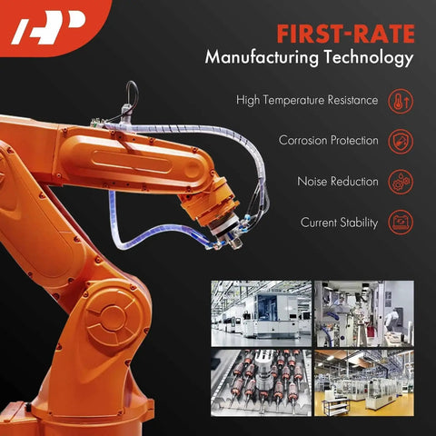 Industrial robotic arm showcasing advanced manufacturing technology with high temperature resistance, corrosion protection, and more.