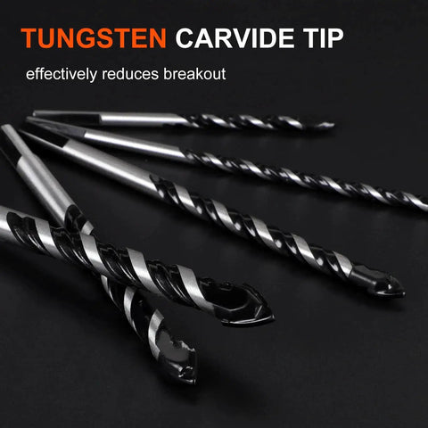 Professional Masonry Drill Bit Set For Concrete And Masonry, close-up of carbide tips showcasing durability and design.