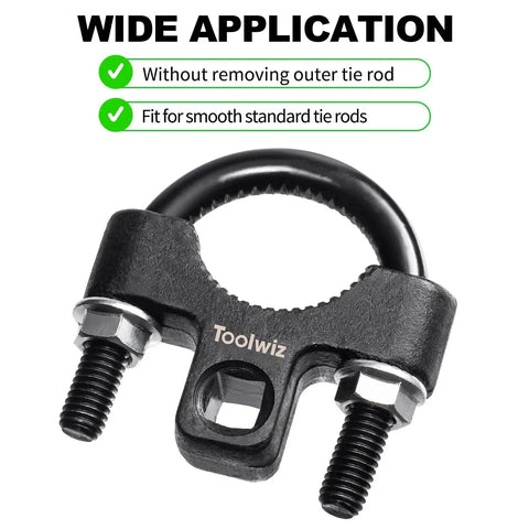 Inner Tie Rod Removal Tool Kit Three Eighths Low Profile Wrench 27 To 42mm showing Toolwiz logo and bolts
