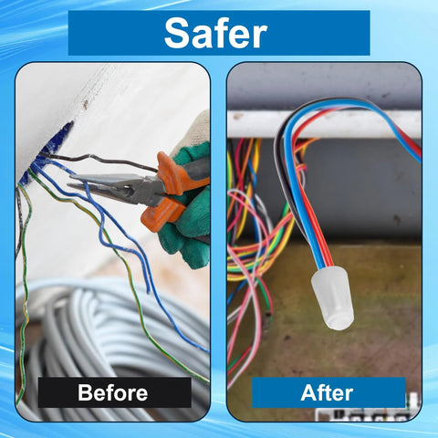40pcs ceramic high-temperature wire connectors with porcelain twist caps on multicolor wires