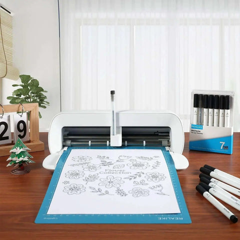 Cricut machine cutting design on 8.5x12 Inch Cutting Mats Set For Cricut Joy Xtra, illustrating use of adhesive cutting mats