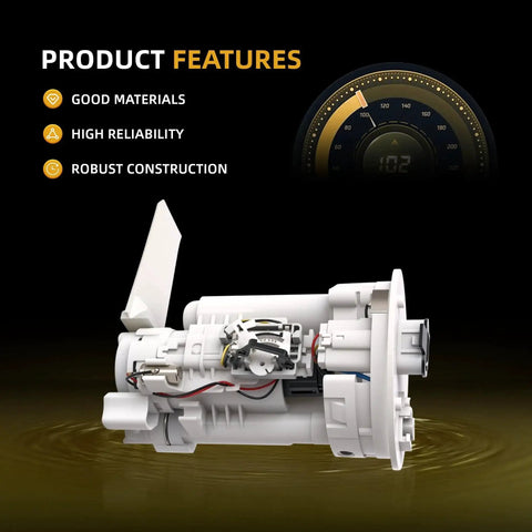 Side view of Drop In Electric Fuel Pump Module With Sending Unit For Toyota Corolla 1998-2002 1.8L L4 Gas, Fits Chevrolet Prizm