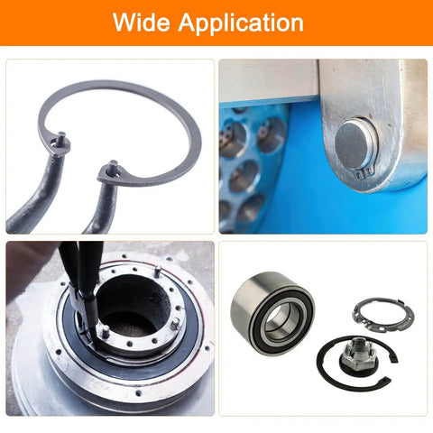 Internal Retaining Ring Circlip 20Pcs 16mm 304 Stainless Steel shown in various applications and close-up views.