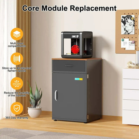 Huge 180L Industrial Sealed Storage Cabinet for 3D Printer Filament with Built-In Dehumidifier in room setting