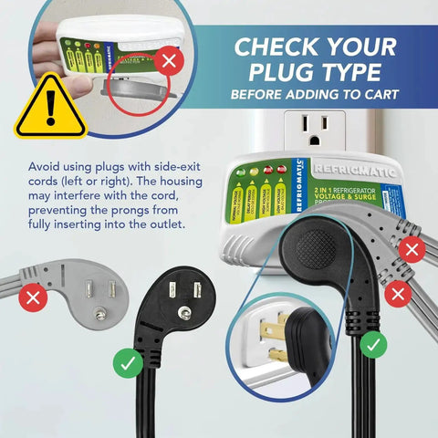 Two In One Voltage And Surge Protector Pack For Fridge And Washer To Stop High And Low Voltage Brownouts And Spikes instructions