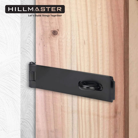 Heavy Duty Steel Hasp Latch 7 Three Quarters Inch Extra Thick Locking Hasp For Fence Gate Barn Door Shed Closet Cabinet Black