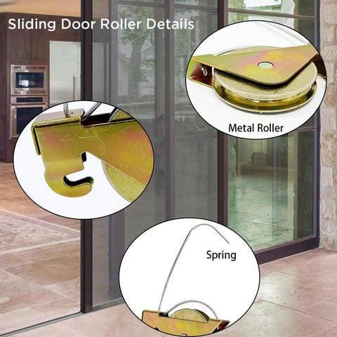 4 Pack Sliding Screen Door Spring Tension Rollers Replacements For Arcadia KD Series And KDEX20 Doors with steel wheels