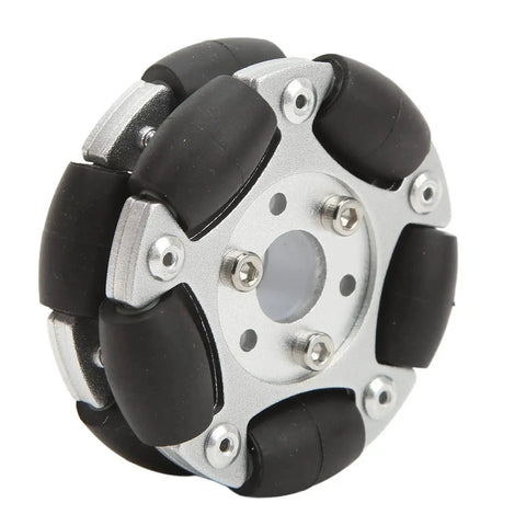 60mm Aluminium Alloy Omni Wheel For Robots With Anti Slip Surface And 360 Degree Rotation Replacement Wheel Featuring 10 Rubber Rollers