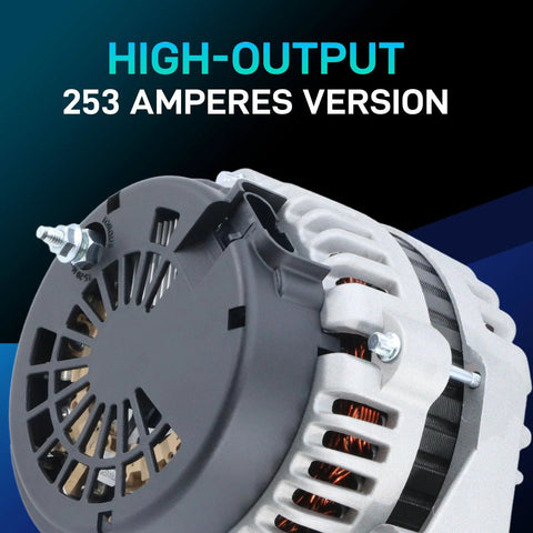 High Output 253 Amp Alternator Replacement For 2001-2004 Silverado Express 1500 2500 Suburban 1500 2500 Sierra Savana