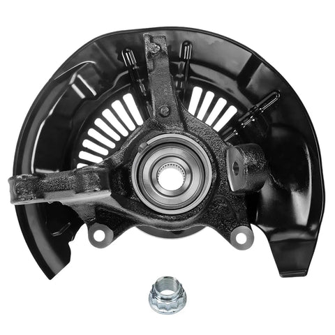 Front Two Piece Steering Knuckles With Wheel Bearing Hubs Replacement Kit For 2008-2017 Toyota Highlander And 2010-2015 Lexus RX350 RX450h, close-up of single knuckle.