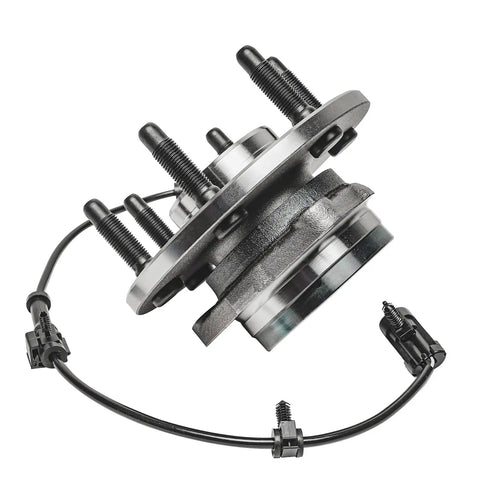 Close-up view of 4x4 Front Wheel Bearing Hub Kit For Silverado Sierra Yukon XL Express Savana 2500 Chevy GMC Cadillac Escalade.
