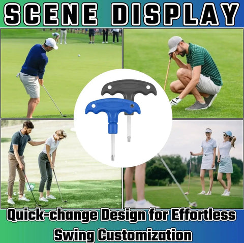 Zijipjy 2-pack golf torque wrenches with T20/T25 tips, blue and black handles for driver shaft adjustments