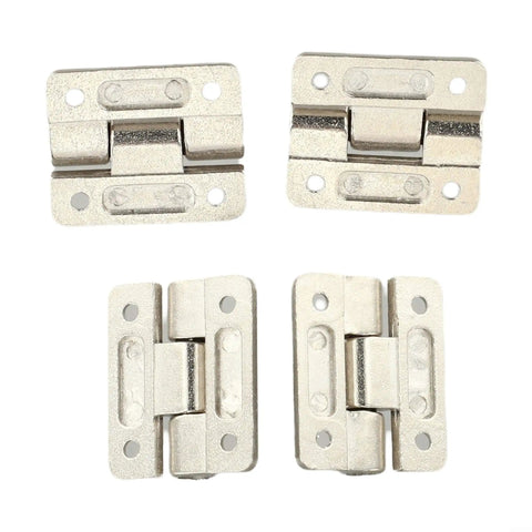4 Pack Adjustable Torque Damping Cabinet Hinges Zinc Alloy Flat Positioning Hinges For Furniture Doors And Industrial Equipment 26X22MM Silver With Easy Hex Wrench Torque Adjustment visible in metal finish.