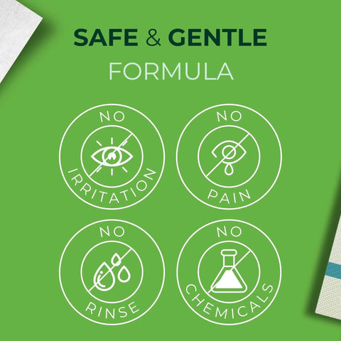 Tea Tree Eyelid And Lash Wipes With Hyaluronic Acid For Blepharitis Itchy Eyes safe formula icons for irritation and chemicals