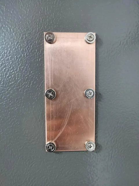 Magnetic Copper Welding Spoon Backing Set For Butt Welds Two 5 Inch Copper Panels With Hands Replaceable Magnet Design And Reusable Backer