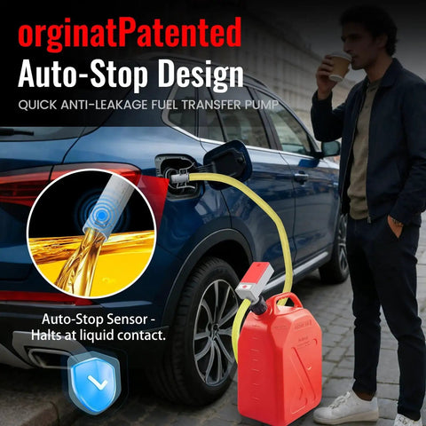 Battery Powered Fuel Transfer Pump 3.8 GPM Auto Stop 51 Inch Hose For Gasoline with car fueling setup