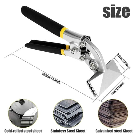 Sheet Metal Bending Pliers For Pros Pro Grade Durable Beefy High Strength Steel Nickel Plated Clamp with Ergonomic Handle