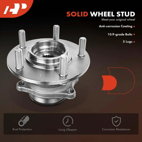 Two Pack Rear Wheel Bearing And Hub Assembly For AWD Mitsubishi Outlander 2007 2013 And Lancer 2012 2017 5 Lug Fitment