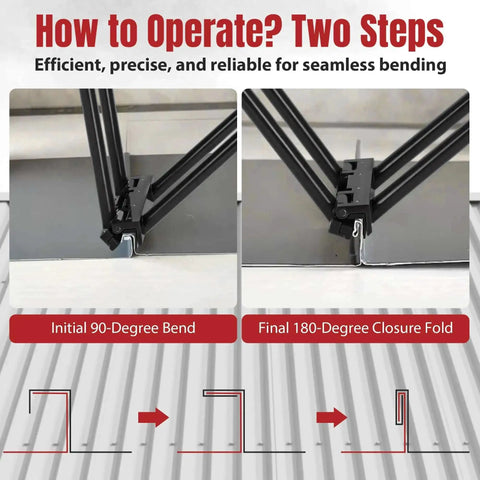 Heavy Duty Hand Seamer For Standing Seam Roofing Pro Grade Dual Stage Tool For 90 And 180 Degree Seams demonstration