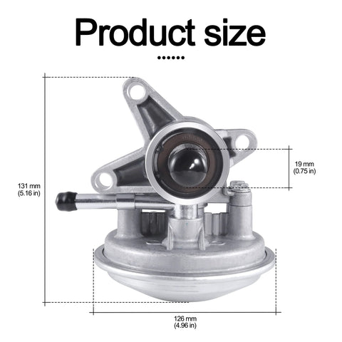 Front view of AULINK vacuum pump, silver metal automotive part with mounting flange.