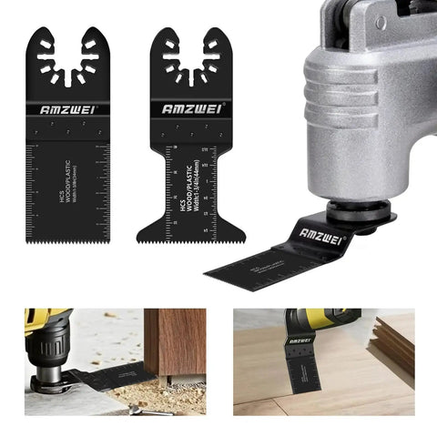 Pro Grade Oscillating Saw Blades Kit For Wood And Metal 28 Piece Universal Titanium Multitool Blades Set With Quick Release Includes 5 Blade Types For Precise Cutting Compatible With DeWalt Ryobi Milwaukee Rockwell Fein AMZWEI