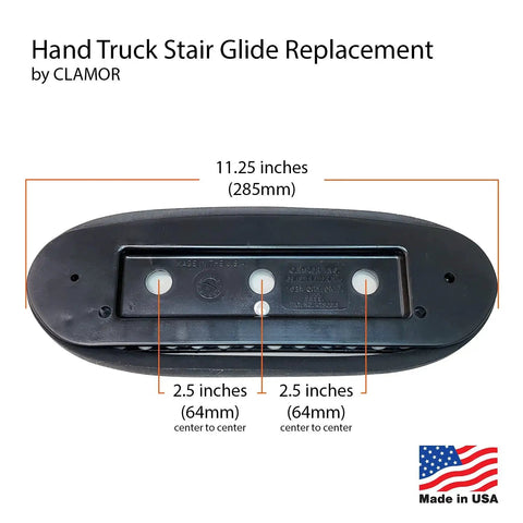 Universal Fit Stair Climber Hand Truck Glide Belt Assembly Replacement Pack of 2, durable polycarbonate with soft rubber, 11.25 inches