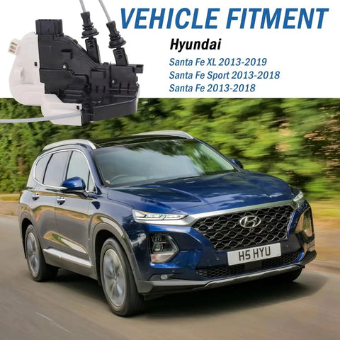 Rear Right Passenger Door Lock Actuator Replacement for Santa Fe XL 2013-2019 Hyundai shown driving with part image