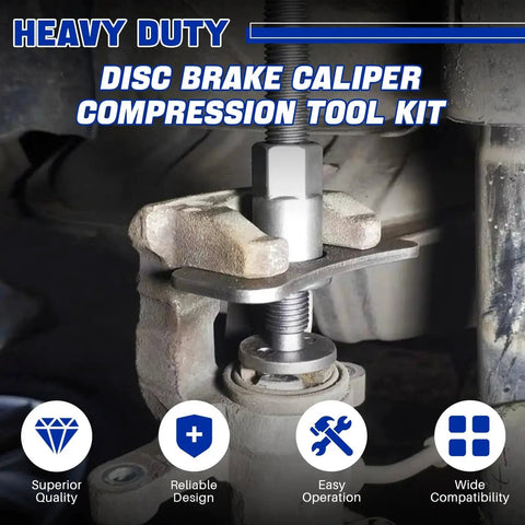 DASBET 24pc heavy-duty disc brake caliper tool set in red for piston wind-back and caliper compression