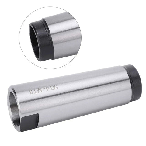 Morse taper reducer sleeve MT4 to MT3, steel, side view for CNC lathe/milling
